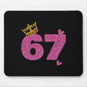 67th Birthday Crown 67 Years Old Bday  Mouse Pad