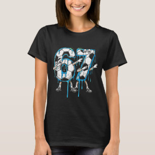 67th Birthday Drip Dabbing Soccer Ball Number 67 S T-Shirt