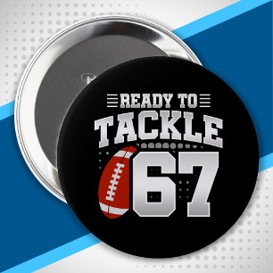 67th Birthday - Football Mum - Football Player 10 Cm Round Badge
