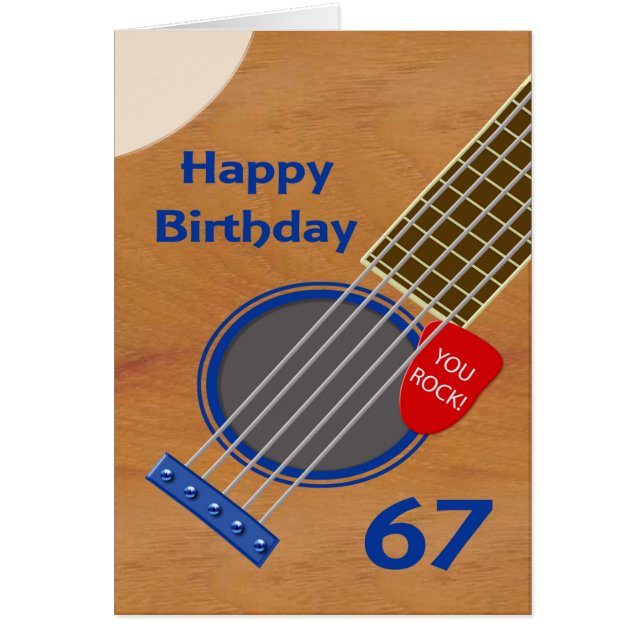 67th Birthday Guitar Player Birthday (Front)