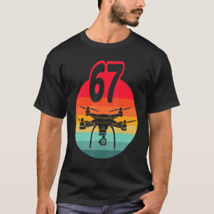 67th Birthday I Retro Remote Control Drones With C T-Shirt