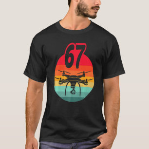 67th Birthday I Retro Remote Control Drones With C T-Shirt