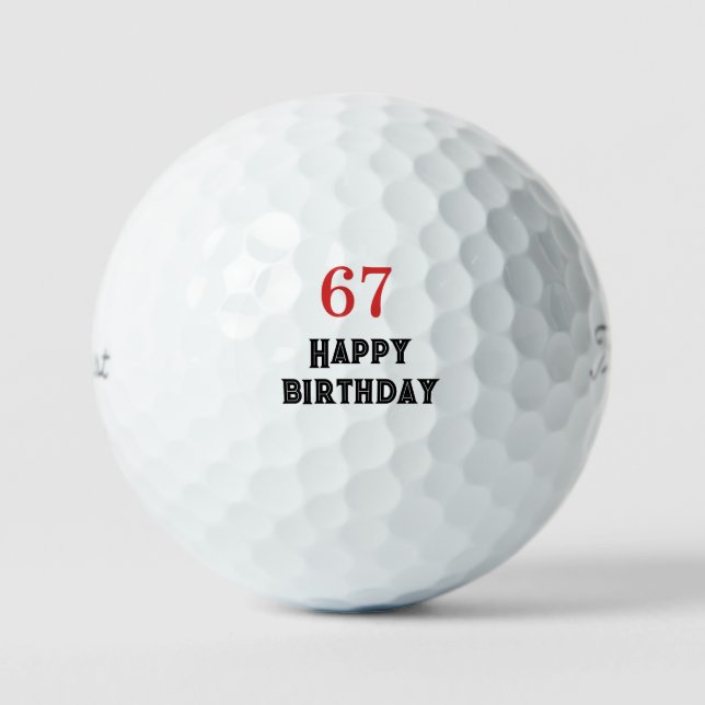 67th birthday party gift  Golf Balls (Front)