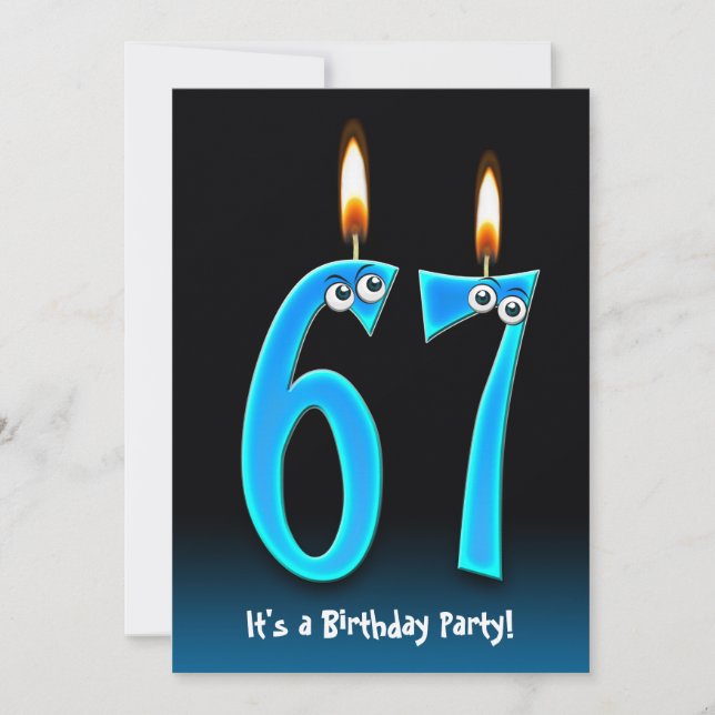 67th Birthday Party Invite (Front)