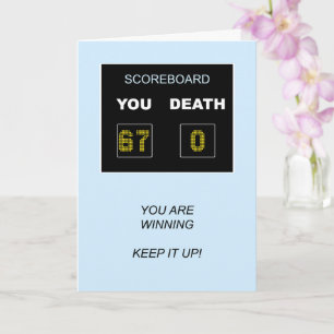 67th Birthday Scoreboard Card