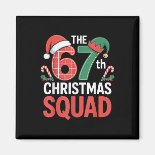 67th Christmas Squad – Cute Santa Elf Candy Canes Magnet