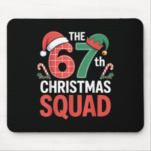 67th Christmas Squad – Cute Santa Elf Candy Canes  Mouse Pad