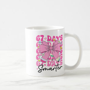 67th Day Of School 67 Days Smarter Coquette Bow Te Coffee Mug