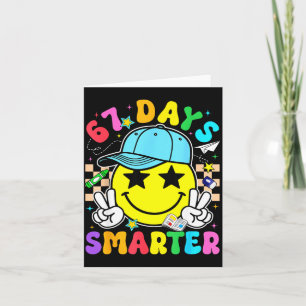 67th Day Of School 67 Days Smarter Teacher Boy Gir Card