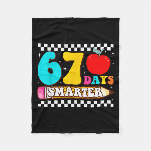 67th Day Of School 67 Days Smarter Teacher Boy Gir Fleece Blanket