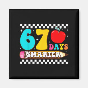 67th Day Of School 67 Days Smarter Teacher Boy Gir Magnet