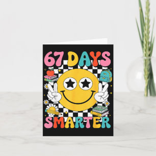 67th Day Of School 67 Days Smarter Teacher  Card