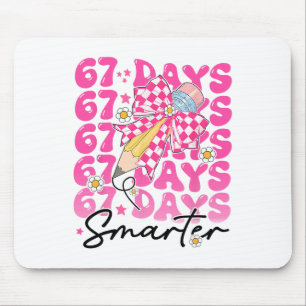 67th Day Of School 67 Days Smarter Teacher Student Mouse Pad