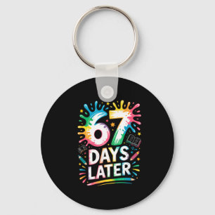 67th Day Of School 67 Meme Teacher Student 67 Days Key Ring