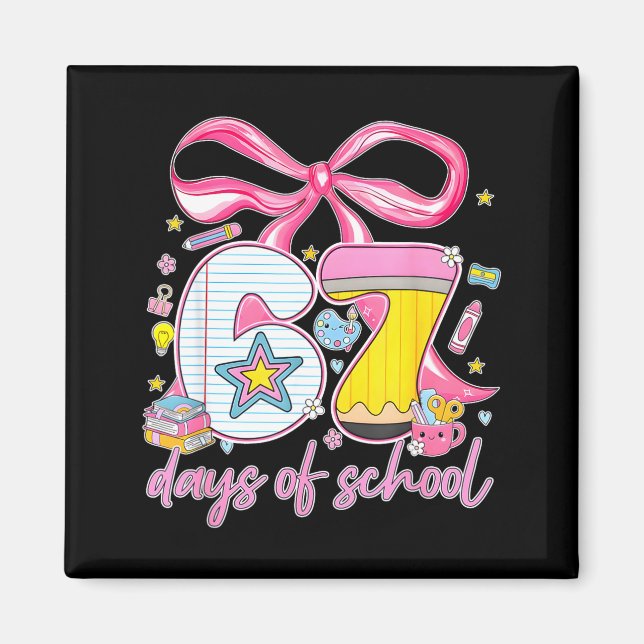 67th Day Of School 67 Six Seven Math Teacher Kids  Magnet (Front)