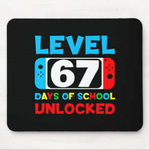 67th Day Of School Level 67 Days Of School Unlocke Mouse Pad