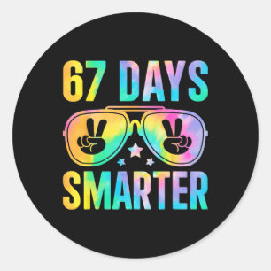 67th Day Of School Shirt 67 Days Smarter Teacher B Classic Round Sticker
