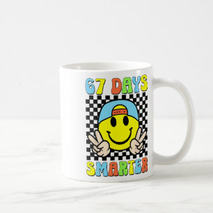 67th Day Of School Shirt 67 Days Smarter Teacher B Coffee Mug