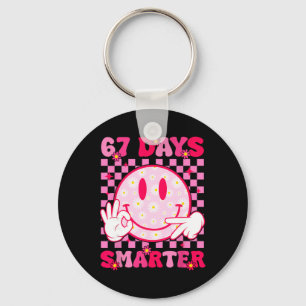 67th Day Of School Shirt 67 Days Smarter Teacher B Key Ring