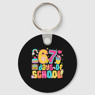 67th Day Of School Shirt 67 Days Smarter Teacher B Key Ring