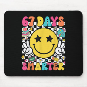 67th Day Of School Shirt 67 Days Smarter Teacher B Mouse Pad