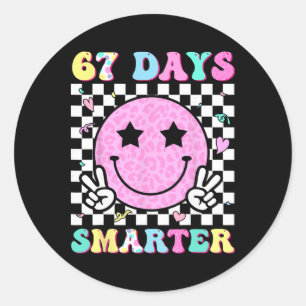 67th Day Of School Shirt 67 Days Smarter Teacher G Classic Round Sticker