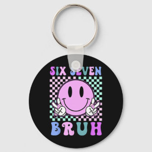 67th Day Of School Shirt Six Seven Bruh Teacher Bo Key Ring