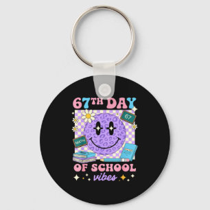 67th Day Of School Six Seven 67 Meme Key Ring