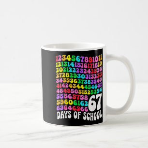 67th Day Of School Teacher 67 Days Math Numbers  Coffee Mug