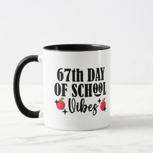 67th Day Of School Vibes Funny 6 7 Six Seven Meme Mug