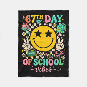 67th Day Of School Vibes Funny Six Seven 67 Meme S Fleece Blanket