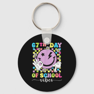67th Day Of School Vibes Funny Six Seven 67 Meme S Key Ring