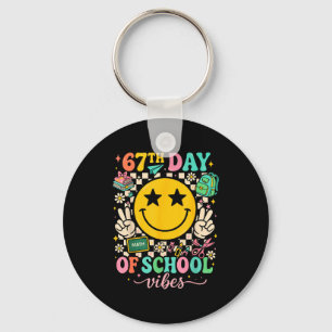 67th Day Of School Vibes Funny Six Seven 67 Meme S Key Ring