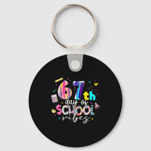 67th Day Of School Vibes Funny Six Seven 67 Studen Key Ring