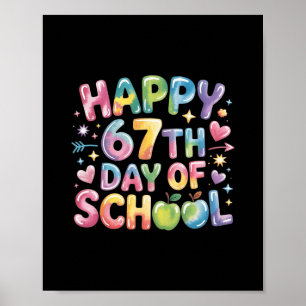67th Days Of School Funny 67 Meme Teacher  Poster