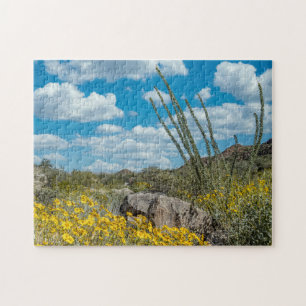 6820-Desert Landscape with Cactus and Flowers Jigsaw Puzzle