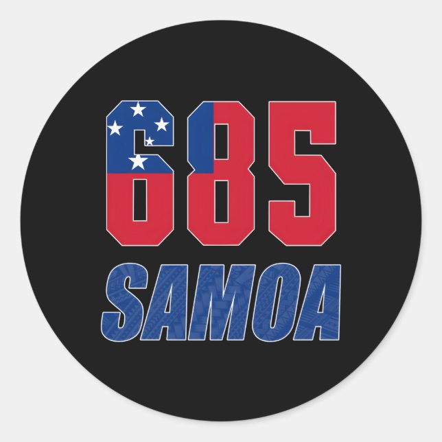 685 Samoa Classic Round Sticker (Front)