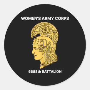 6888th Battalion Six Triple Eighth Black Female Ww Classic Round Sticker