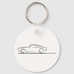 68 Camaro Hard Top BLK Key Ring