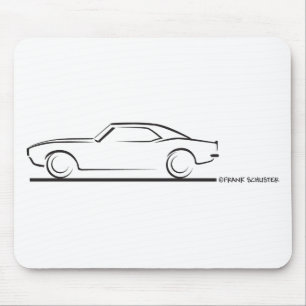 68 Camaro Hard Top BLK Mouse Pad