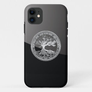 [68] Silver Celtic Tree of Life iPhone 11 Case