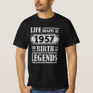 68 Year Old 1957 Birth Of Legend 68th Birthday T-Shirt