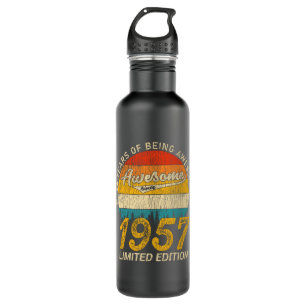 68 Year Old 1957 Retro Awesome 68th Birthday Gift 710 Ml Water Bottle