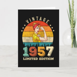 68 Year Old Bday 1957 Vintage 68th Birthday Women Card