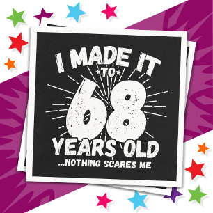 68 Year Old Sarcastic Meme Funny 68th Birthday Napkin