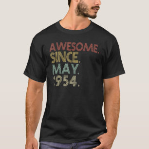 68th Birthday 68 Years Old Awesome Since May 1954 T-Shirt