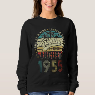 68th Birthday  Awesome Since August 1955 68 Years  Sweatshirt