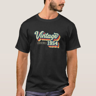 68Th Birthday Gifts Retro Vintage 1954 Original Pa T-Shirt