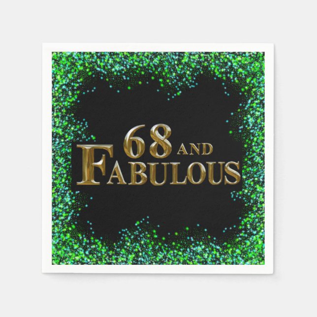 68th Birthday  Napkin (Front)