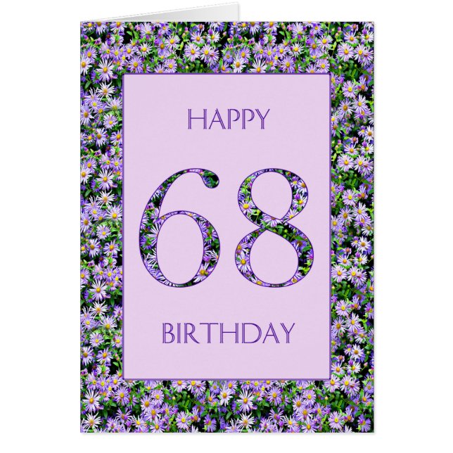 68th Birthday Purple Daisies (Front)